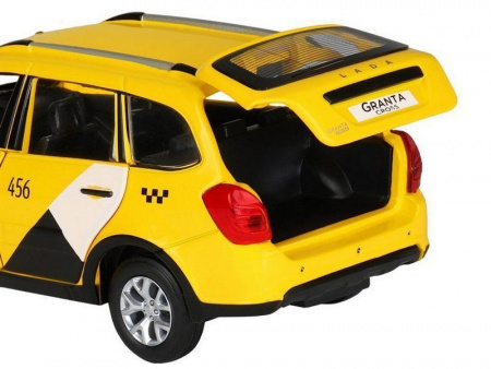Фото Машина "АВТОПАНОРАМА" Яндекс.Такси LADA GRANTA CROSS, желтый, 1/24, в/к 24,5*12,5*10,5 см | Инномарт