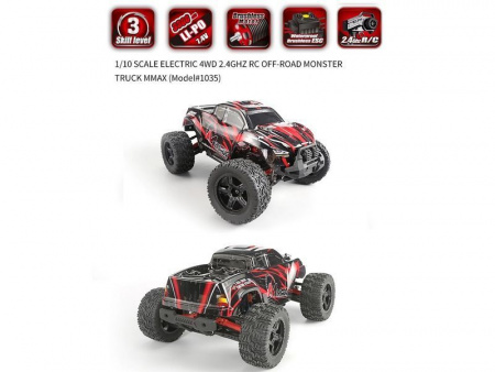 Фото Радиоуправляемый монстр Remo Hobby MMAX Brushless (красный) 4WD 2.4G 1/10 RTR | Инномарт