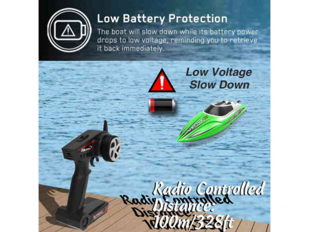 Фото Радиоуправляемый катер Volantex RC Vector XS зеленый 2.4G RTR | Инномарт