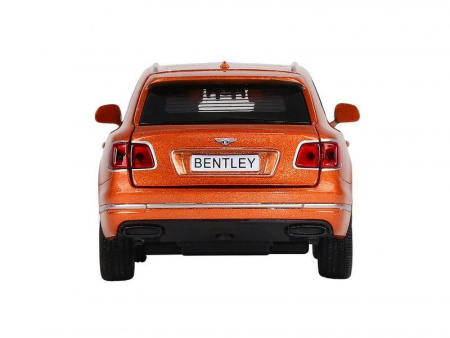 Фото Машина "АВТОПАНОРАМА" Bentley Bentayga, оранжевый, 1/34, свет, звук, инерция, в/к 17,5*13,5*9 см | Инномарт