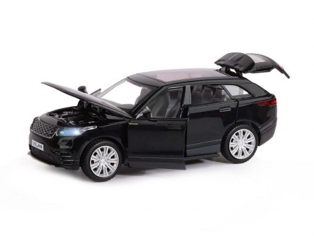 Фото Машина "АВТОПАНОРАМА" Range Rover Velar, черный, 1/32, свет, звук, инерция, в/к 17,5*12,5*6,5 | Инномарт