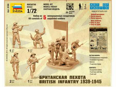 Фото Сборные солдатики ZVEZDA Британская пехота, 1/72 | Инномарт