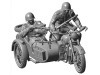 Фото Сборная модель ZVEZDA Советский мотоцикл М-72 с коляской и экипажем, 1/35 | Инномарт