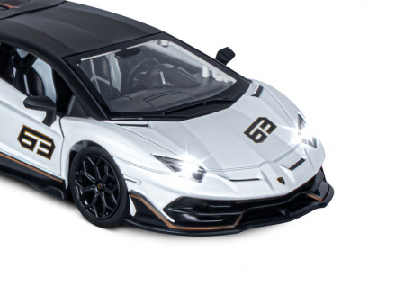 Фото Машина "АВТОПАНОРАМА" Lamborghini SVJ, 1/24, белый, свет, звук, в/к 24,5х12,5х10,5 см | Инномарт