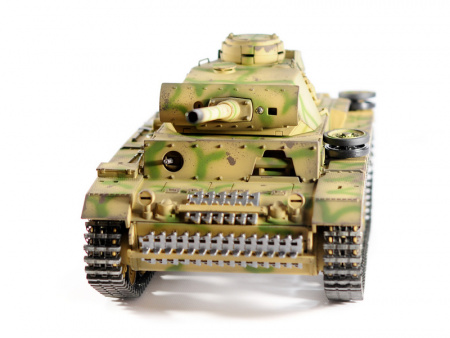 Фото Р/У танк Taigen 1/16 Panzerkampfwagen III (Германия) дым, свет (для ИК боя) V3 2.4G RTR камуфляж | Инномарт