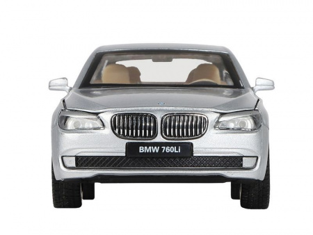 Фото Машина "АВТОПАНОРАМА" BMW 760LI , серебряный, 1/34, свет, звук, инерция, в/к 17,5*13,5*9 см | Инномарт
