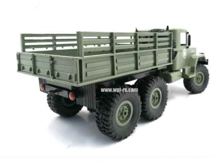Фото Радиоуправляемая машина WPL военный грузовик (зеленый) 6WD 2.4G 1/16 KIT | Инномарт