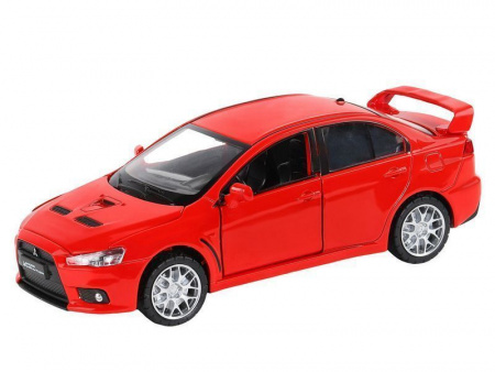 Фото Машина "АВТОПАНОРАМА" Mitsubishi Lancer Evolution, 1/32, красный, свет, звук, в/к 17,5*12,5*6,5 см | Инномарт