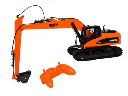 Фото Радиоуправляемый экскаватор HUI NA TOYS, длиннорукий, оранжевый 2.4G 15CH 1/14 RTR | Инномарт