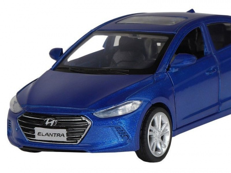 Фото Машина "АВТОПАНОРАМА" HYUNDAI ELANTRA, синий, 1/40, инерция, в/к 17,5*12,5*6,5 см | Инномарт