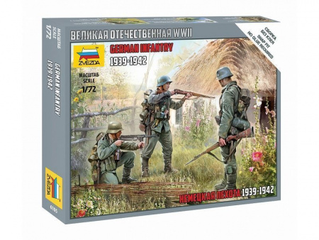 Фото Сборные солдатики ZVEZDA Немецкая пехота 1939-1942гг, 1/72 | Инномарт