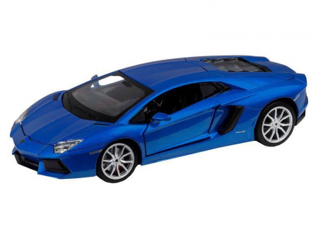 Фото Машина "АВТОПАНОРАМА" Lamborghini Aventador Coupé, 1/24, синий, свет, звук, в/к 24,5*12,5*10,5 см | Инномарт