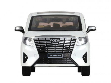 Фото Машина "АВТОПАНОРАМА" Toyota Alphard, белый, 1/29, свет, звук, инерция, в/к 20*10*11 см | Инномарт