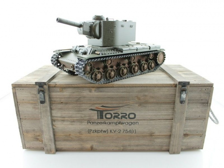 Фото P/У танк Torro КВ-2 1/16 2.4G, СССР, зеленый, ИК-пушка, деревянная коробка | Инномарт