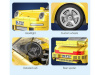 Фото Радиоуправляемый конструктор CaDA спортивный автомобиль RUF CTR 2017 Yellowbird 1/20 (222 детали) | Инномарт