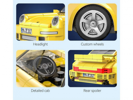 Фото Радиоуправляемый конструктор CaDA спортивный автомобиль RUF CTR 2017 Yellowbird 1/20 (222 детали) | Инномарт