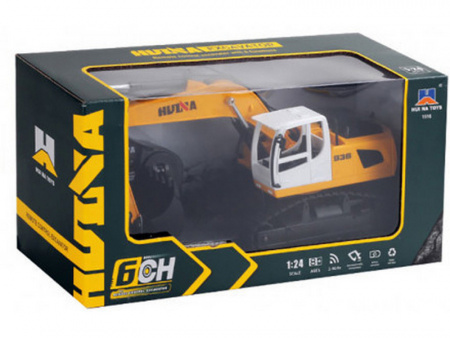 Фото Радиоуправляемый экскаватор HUI NA TOYS 2.4G 6CH (дальность 8 м) 1/24 RTR | Инномарт