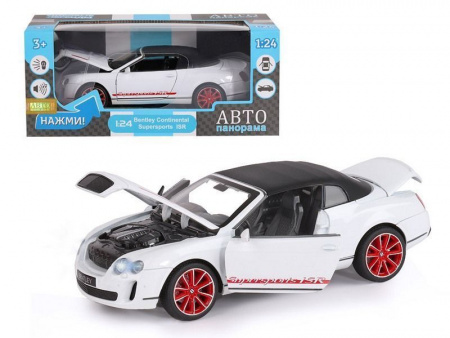 Фото Машина "АВТОПАНОРАМА" Bentley Continental Supersports ISR, белый, 1/24, в/к 24,5*12,5*10,5 см | Инномарт