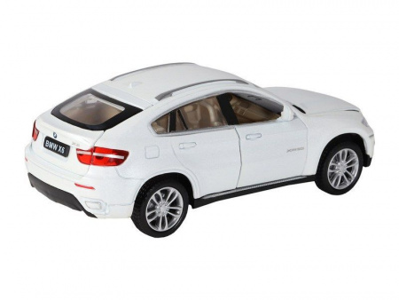 Фото Машина "АВТОПАНОРАМА" BMW X6, белый, 1/32 , свет, звук, инерция, в/к 17,5*13,5*9 см | Инномарт