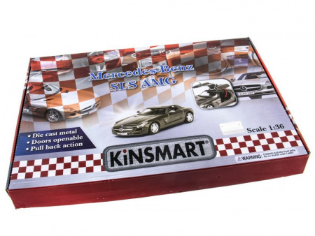 Фото Машина Kinsmart MERCEDES-BENZ SLS AMG инерция (1/12шт.) 1:36 б/к | Инномарт