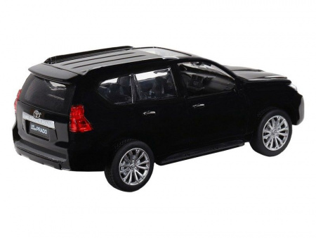Фото Машина "АВТОПАНОРАМА" Land Cruiser Prado, черный, 1/32, свет, звук, инерция, в/к 17,5*13,5*9 см | Инномарт