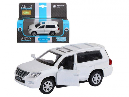 Фото Машина "АВТОПАНОРАМА" Lexus LX570, белый, 1/43, инерция, в/к 17,5*12,5*6,5 см | Инномарт