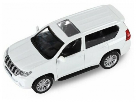 Фото Машина "АВТОПАНОРАМА" Land Cruiser Prado, белый, 1/42, инерция, откр. двери, в/к 17,5*12,5*6,5 см | Инномарт