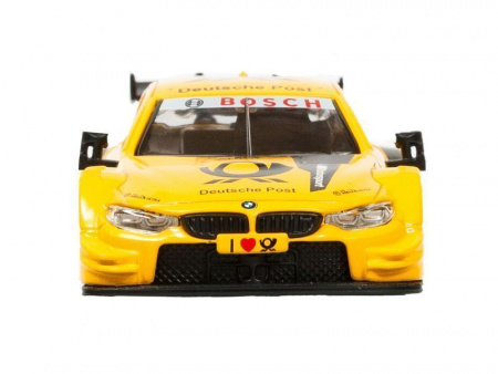 Фото Машина "АВТОПАНОРАМА" BMW M4, 1/44, желтый, инерция, откр. двери, в/к 17,5*12,5*6,5 см | Инномарт