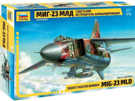 Фото Сборная модель ZVEZDA Советский истребитель-бомбардировщик МиГ-23МЛД, 1/72 | Инномарт