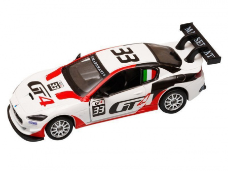 Фото Машина "АВТОПАНОРАМА" Maserati Gran Turismo MC GT4, белый, 1/43, откр. двери, в/к 17,5*12,5*6,5 см | Инномарт
