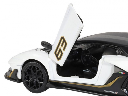 Фото Машина "АВТОПАНОРАМА" Lamborghini SVJ, белый, 1/32, свет, звук, инерция, в/к 17,5*12,5*6,5 см | Инномарт