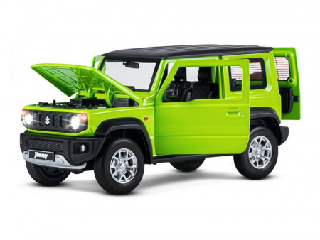 Фото Машина "АВТОПАНОРАМА" Suzuki Jimny, 1/18, зеленый, свет, звук, в/к 24,5х12,5х10,5 см | Инномарт