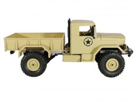 Фото Радиоуправляемая машина MN MODEL военный грузовик (песочный) 4WD 2.4G 1/16 RTR | Инномарт
