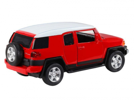 Фото Машина "АВТОПАНОРАМА" Toyota FJ Cruiser, красный, 1/32, свет, звук, инерция, в/к 17,5*13,5*9 см | Инномарт