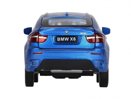 Фото Машина "АВТОПАНОРАМА" BMW X6, синий, 1/32, свет, звук, инерция, в/к 17,5*13,5*9 см | Инномарт