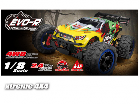 Фото Радиоуправляемая трагги Remo Hobby EVO-R TWINS MOTOR (зеленая) 4WD 2.4G 1/8 RTR | Инномарт