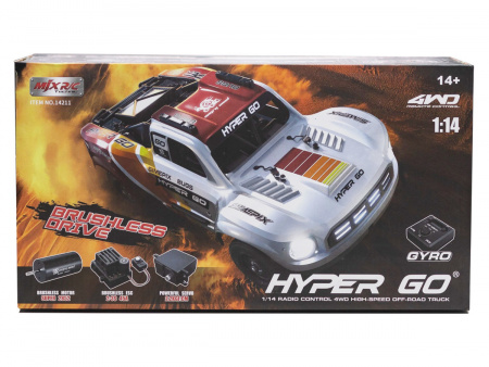 Фото Радиоуправляемый монстр MJX Hyper Go 14211 Brushless 4WD 2.4G LED 1/14 RTR | Инномарт