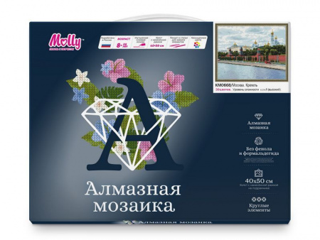 Фото Картина мозаикой с нанесенной рамкой 40х50 МОСКВА. КРЕМЛЬ (30 цветов) | Инномарт
