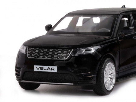 Фото Машина "АВТОПАНОРАМА" Range Rover Velar, черный, 1/32, свет, звук, инерция, в/к 17,5*12,5*6,5 | Инномарт