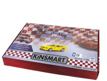 Фото Машина Kinsmart 1:38 Ford Mustang GT с полосками инерция (1/12шт.) б/к | Инномарт