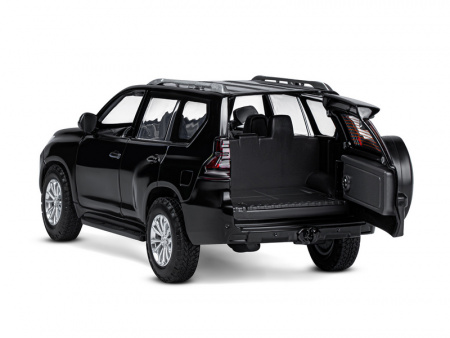 Фото Машина "АВТОПАНОРАМА" Land Cruiser Prado, 1/24, черный, свет, звук, в/к 24,5х12,5х10,5 см | Инномарт