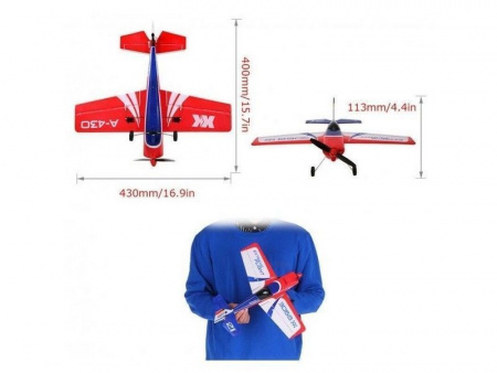 Фото Радиоуправляемый самолет XK Innovation EDGE A430 430мм 3D EPS 2.4G 5-ch LiPo RTF | Инномарт