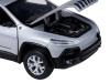 Фото Машина "АВТОПАНОРАМА" Jeep Cherokee, 1/32, серебряный, инерция, свет, звук, в/к 17,5*13,5*9 см | Инномарт