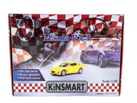 Фото Машина Kinsmart 1:36 MAZDA RX-8 инерция (1/12шт.) б/к | Инномарт