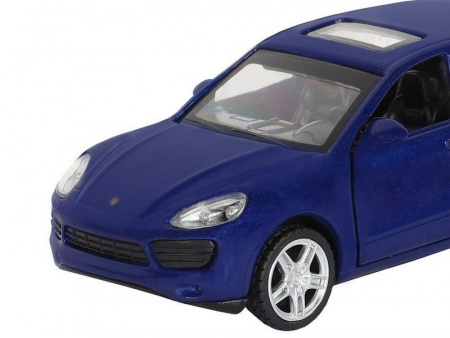 Фото Машина "АВТОПАНОРАМА" Porsche Cayenne S, синий перламутр, 1/43, инерция, в/к 17,5*12,5*6,5 см | Инномарт