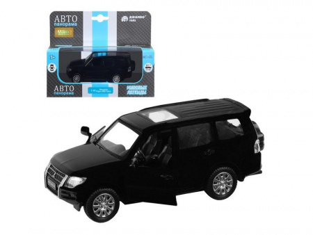 Фото Машина "АВТОПАНОРАМА" Mitsubishi Pajero 4WD Tubro, черный, 1/43, инерция, в/к 17,5*12,5*6,5 см | Инномарт