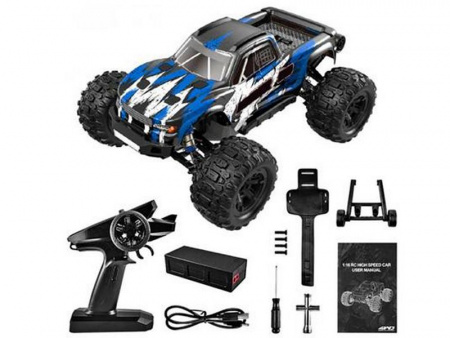 Фото Радиоуправляемый монстр MJX Hyper Go H16H (синий) 4WD 2.4G LED GPS 1/16 RTR | Инномарт