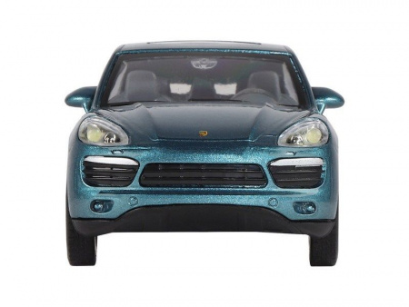 Фото Машина "АВТОПАНОРАМА" Porsche Cayenne S, голубой, 1/32, свет, звук, инерция, в/к 17,5*13,5*9 см | Инномарт