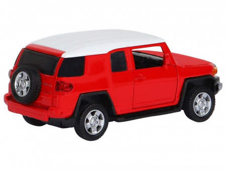 Фото Машина "АВТОПАНОРАМА" Toyota FJ Cruiser, красный, 1/43, инерция, в/к 17,5*12,5*6,5 см | Инномарт
