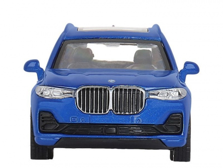 Фото Машина "АВТОПАНОРАМА" BMW X7, синий, 1/44, инерция, в/к 17,5*12,5*6,5 см | Инномарт